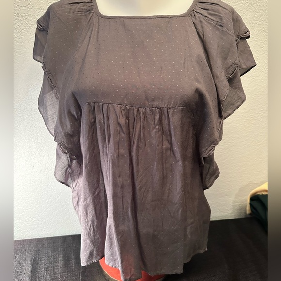 Vero Moda  Grey Dobby Lace Top EUC Size M - Picture 1 of 6